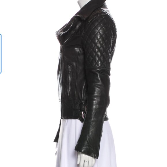 All Saints Leather Walker Jacket - Picture 2 of 3